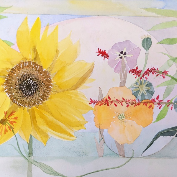 Cheerful Blooms by Suzy Fasht RWS