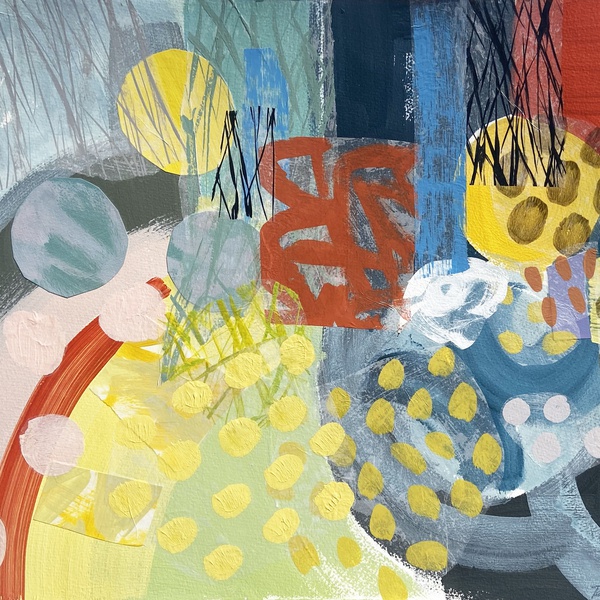 Cut Garden Koko Border Jazz by Tessa Pearson ARWS, acrylic, gouache & collage