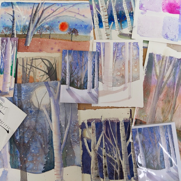 WORKSHOP: Wintery Scenes in Watercolour & Ink 